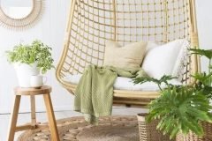 Xích đu đôi mây tự nhiên treo trần nhà