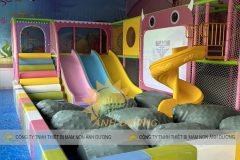 Khung nhà bóng mềm bọc da trẻ em, khung quây nhà banh hạt sứ trẻ em