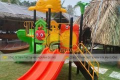 Cầu trượt khu vui chơi trẻ em, thú nhún lò xo mầm non, xích đu trẻ em