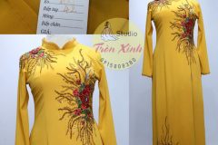 Áo dài sui gia plussize nhã nhặn thanh lịch ngày cưới