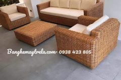 Sofa vuông nhựa giả mây
