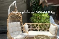 Combo bàn ghế kèm xích đu mây