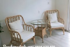 Bàn ghế mây phòng ngủ hiện đại