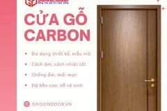 Cửa Gỗ Carbon Sang Trọng Vượt Trội, Bền Bỉ Vĩnh Cửu