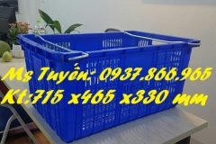 Sọt nhựa nguyên sinh có quai xách, sọt đựng thanh long, sọt dùng trong n
