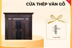 Cửa thép vân gỗ: Giải pháp cửa chính hiện đại, an toàn và bền bỉ theo thời gian