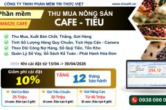 Mừng Lễ 30/4 - Giảm 10% Cài Đặt Phần Mềm Thu Mua Cafe, Tiêu