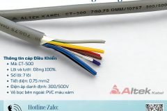 Cáp điều khiển không chống nhiễu 7G x0.75mm2 ALTEK KABEL