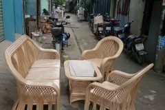 Bàn ghế mây tự nhiên cây đóng