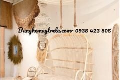 Ghế xích đu đôi mây tre đan