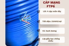 Cáp mạng FTP Cat6 Cable 4Pair 23AWG AL Foil