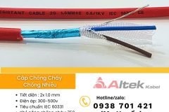 Cáp Chống Cháy Chống Nhiễu 2c X 1.0 mm2 Al+Gft+E Altek Kabel