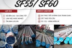 Rao bán thép tròn SF55 – cường độ cao, dùng cho cơ khí & đóng tàu
