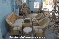 Bàn ghế sofa mây phòng khách