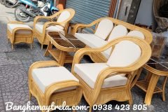 Bàn ghế sofa mây phòng khách cao cấp
