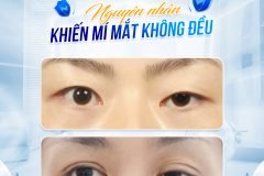 Mí mắt không đều - cách xử lý đều đẹp tự nhiên