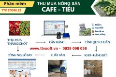 Phần mềm thu mua cafe, tiêu: tính quy chuẩn, công nợ hàng, sổ vay