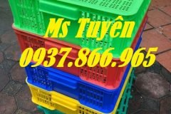 Sóng nhựa hở nguyên sinh, sọt nhựa cao 15 chất liệu nhựa HPDE, sọt đựn