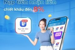 Nạp tiền điện thoại qua ví điện tử MobiFone Money nhận chiết khấu lên tới 8%