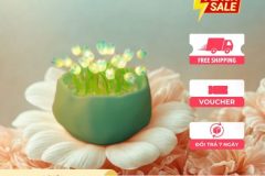 Đèn ngủ LED chậu hoa Tulip tự làm đơn giản- Thích decor