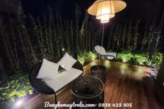 Bàn ghế mây nhựa sân vườn