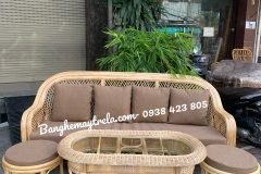 Bàn ghế mây phòng khách nhỏ gọn