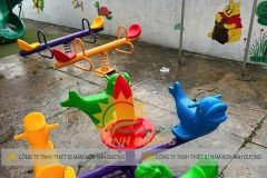 Đu quay trẻ em 6 chỗ ngồi, mâm quay trẻ em 5 chỗ ngồi hình con vật