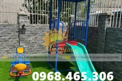 Nhà chòi cầu trượt có mái che trẻ em