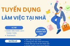 Tuyển nhân viên nhắc phí làm việc online, thu nhập ổn định