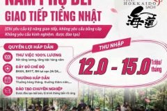 SUSHI HOKKAIDO SACHI tuyển nam phụ bếp giao tiếp tiếng Nhật