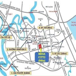 Chủ kẹt tiền cần bán gấp đất mặt tiền đường 25C, Mega City 2, mặt tiền đường rộn