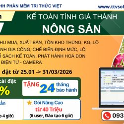 Ưu đãi giảm phí cài đặt khi triển khai phần mềm kế toán, tính giá thành nông sản