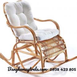 Ghế thư giãn bập bênh mây tự nhiên nhỏ gọn