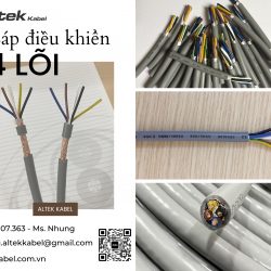 Cáp điều khiển 4 lõi Altek Kabel 4x0.5; 4x0.75; 4x1.0 và 4x1.5