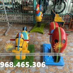 Thú nhún lò xo ngoài trời cho bé mầm non