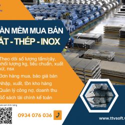 Phần mềm mua bán, gia công sắt, thép, inox và vlxd