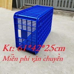 Rổ nhựa chữ nhật công nghiệp, sọt cao 25 đựng rau củ, sọt đựng hải sa