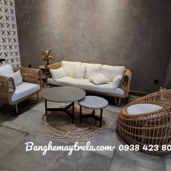 Sofa nhựa giả mây tổ yến