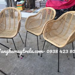 Ghế mây chân sắt cafe giá rẻ