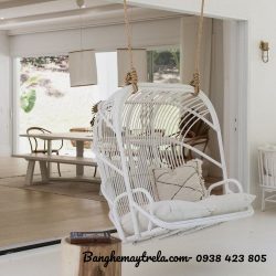 Ghế xích đu đôi treo trần nhà mây tự nhiên