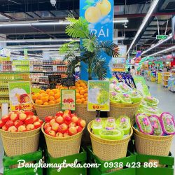 Sọt trung bày siêu thị đan dây nhựa tròn