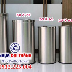 Thùng rác inox nắp lật tròn vuông sang trọng, tiện dụng