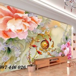Tranh gạch men phòng khách