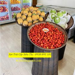 Sọt trưng bày hoa quả siêu thị, khay sọt trái cây siêu thị đẹp