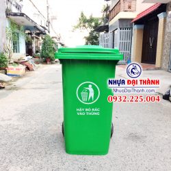 Thùng rác nhựa 240 lít HDPE nguyên sinh chất lượng