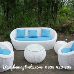 Sofa sò nhựa giả mây phòng khách