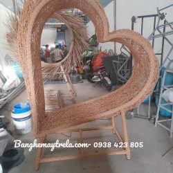 Ghế chụp hình mây tre ngoài trời
