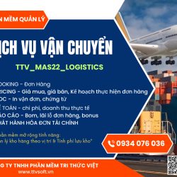 Phần mềm quản lý báo giá, chứng từ, đơn hàng dịch vụ vận chuyển