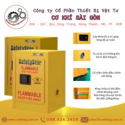 [cksg] tủ dựng hóa chất chống cháy loại 1 cửa màu vàng