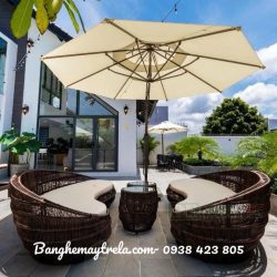 Bàn ghế mây nhựa hiện đại